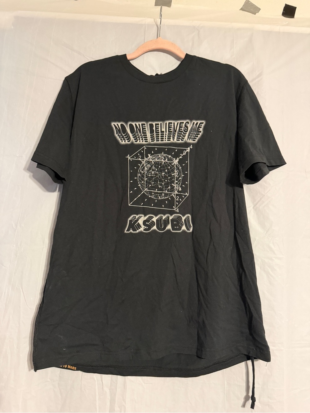 Ksubi Holograph Kash SS Tee Jet Black Size M Graphic T-Shirt NWT MSP24TE003